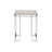 Chic Square End Table with Sturdy Metal Sled Base and Natural Oak Top