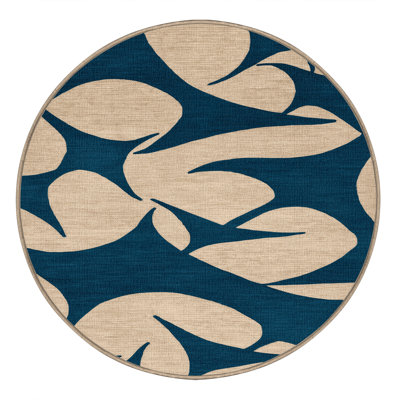 Washable Manta Ray Glide Coastal Area Rug