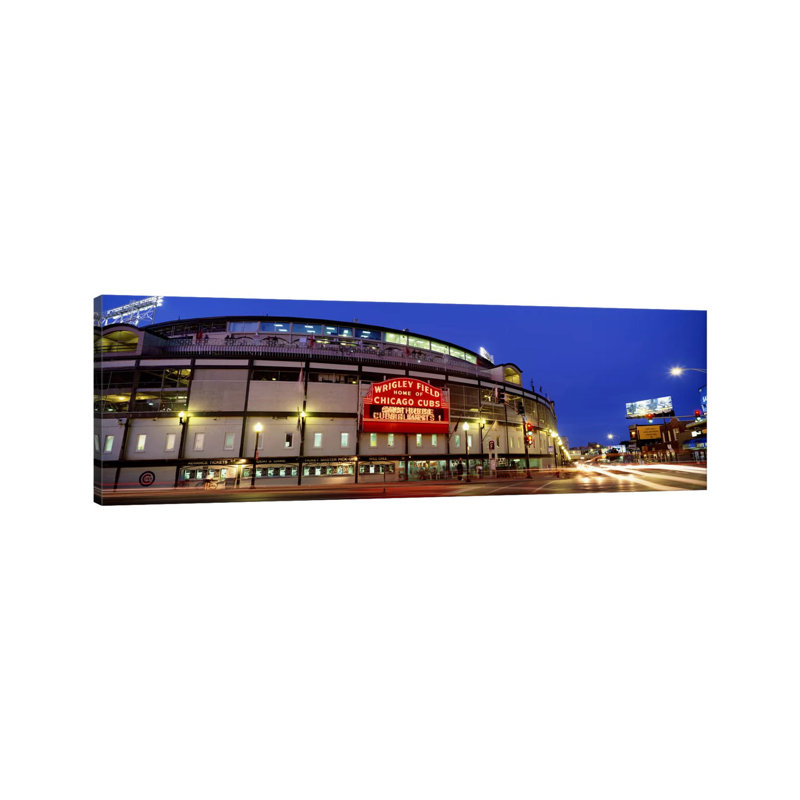 USA, Illinois, Chicago, Cubs, Baseball #3 - Wrapped Canvas Panoramic Print, 121.92 cm H x 40.64 cm W x 3.175 cm D