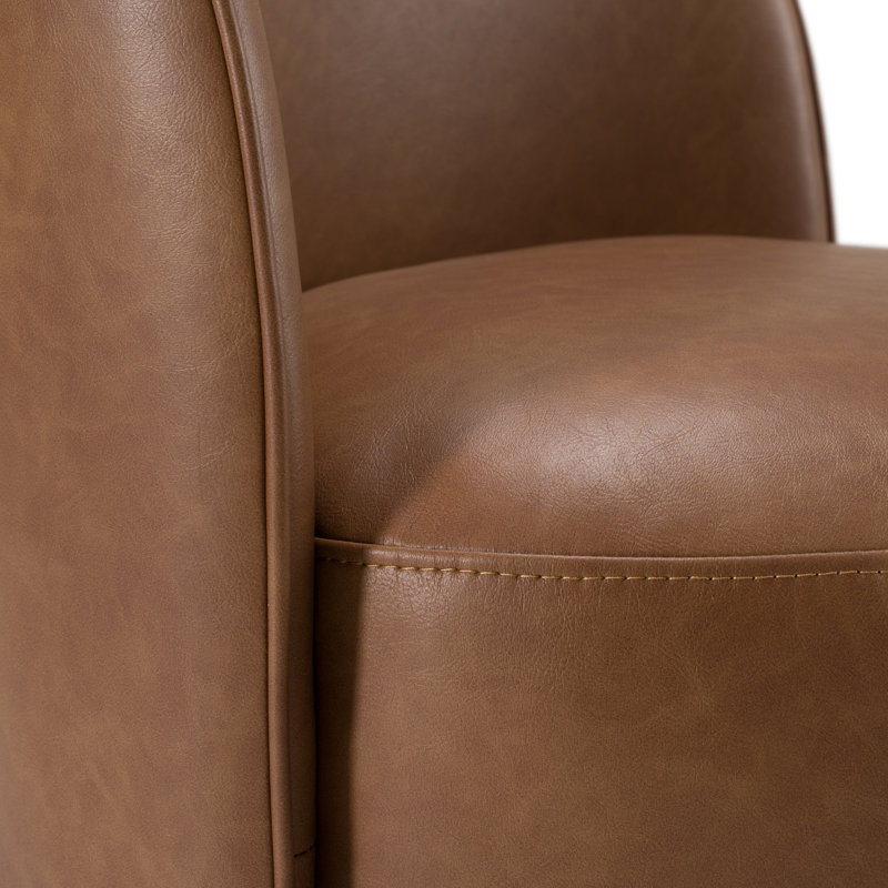 Chaise pivotante en cuir Benbow