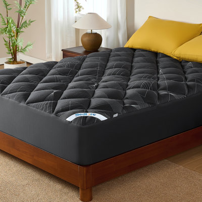 BEDLORE® Rayon From Bamboo Mattress Topper, Plush Pillow Top Mattress Pad with 6-18'' Deep Pocket, Soft Bed Topper for Back Pain Relief