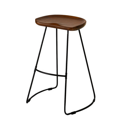 Aleicia Solid Wood Counter Bar Stool
