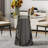 Mekisha 47.24" Round Tempered Glass Dining Table Modern Gray Mirrored Base Ultra‑Modern Stylish