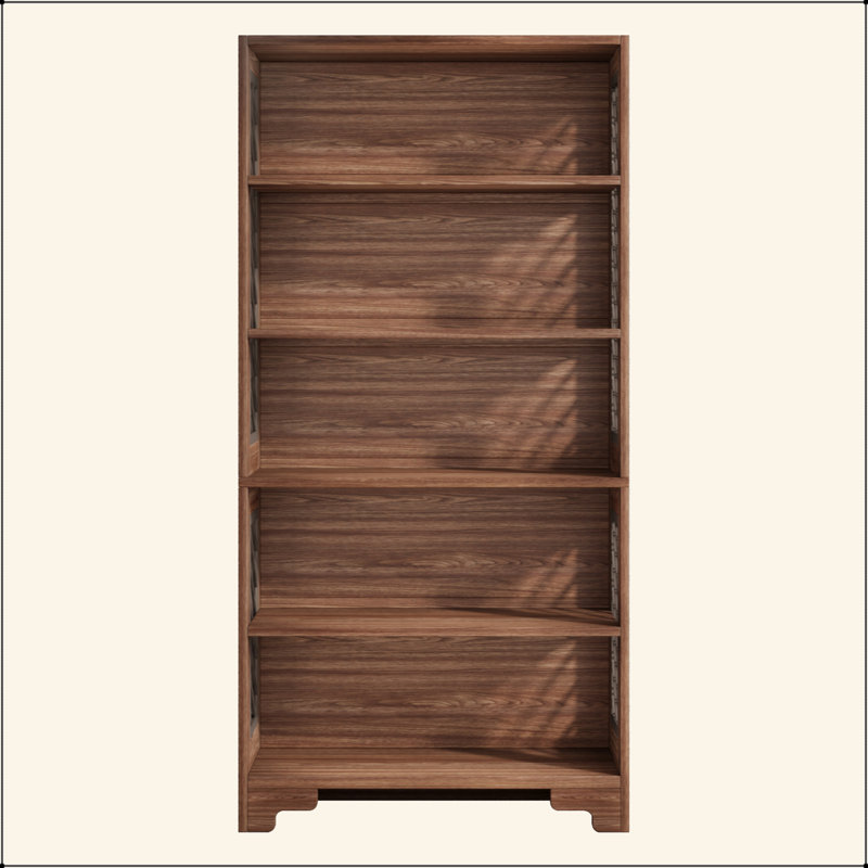 Bibliothèque vintage 6 niveaux Mid-Century brune pour le salon, le bureau, la chambre à coucher