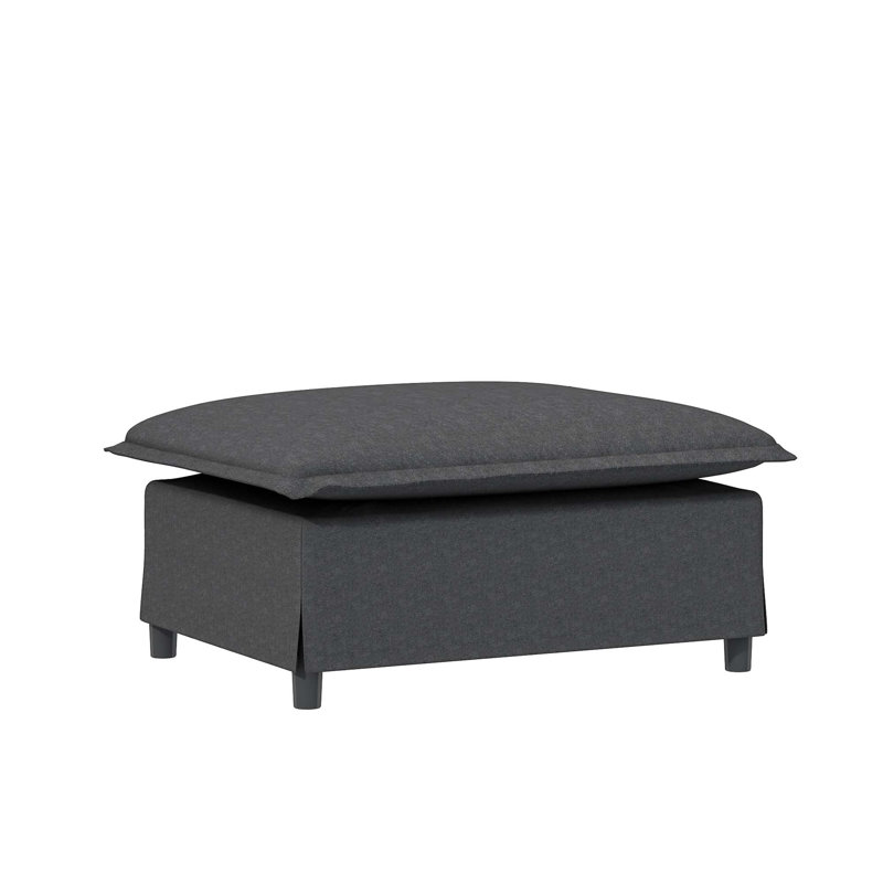 33*27.5" Ottoman Module for Modular Sectional Sofa,Wide Seat,Chenille,2 Colors(only ottoman), Gray
