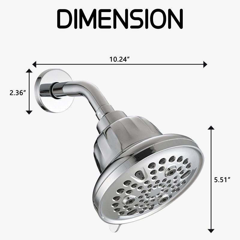 Pomme de douche fixe 1,8 GPM GPM, Chrome