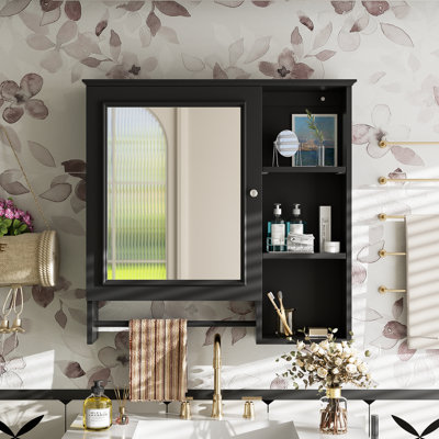 Armoire de toilette murale avec tablettes réglables