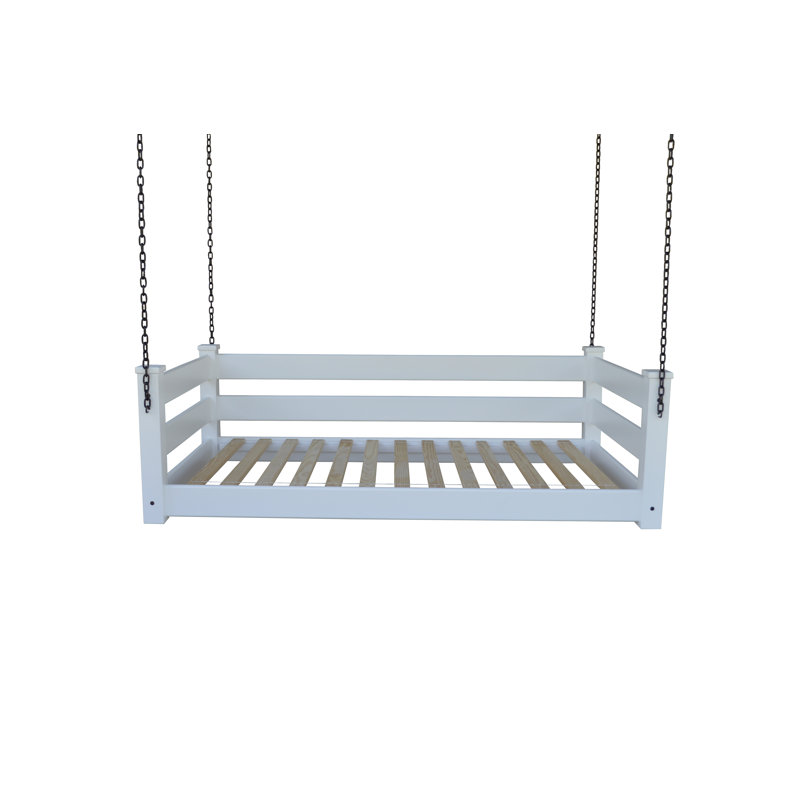 Adrow Solid Wood Hanging Daybed, Twin, White