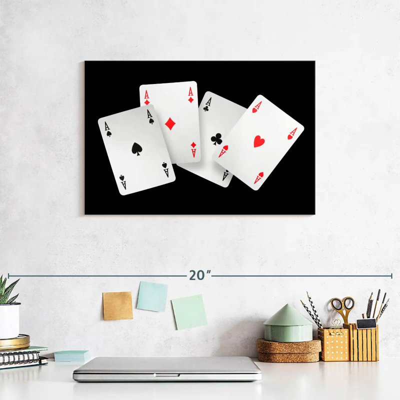  «Four Ace Card», H 8 po x l 12 po