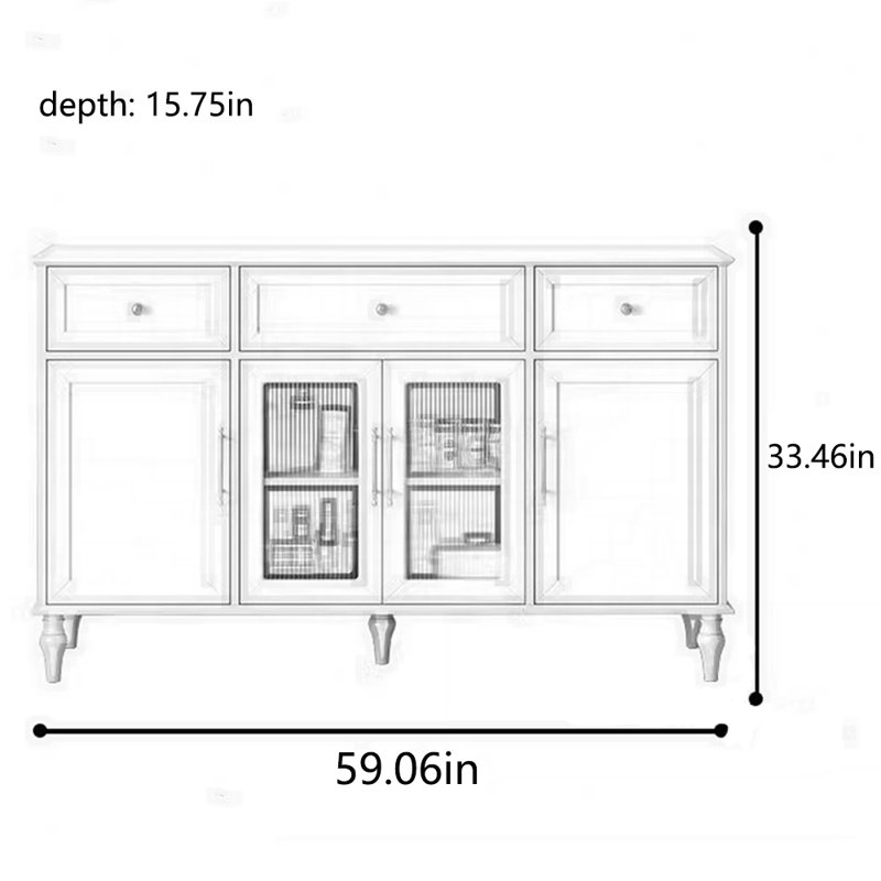 Armoire de rangement minimaliste vintage en bois massif, Noir