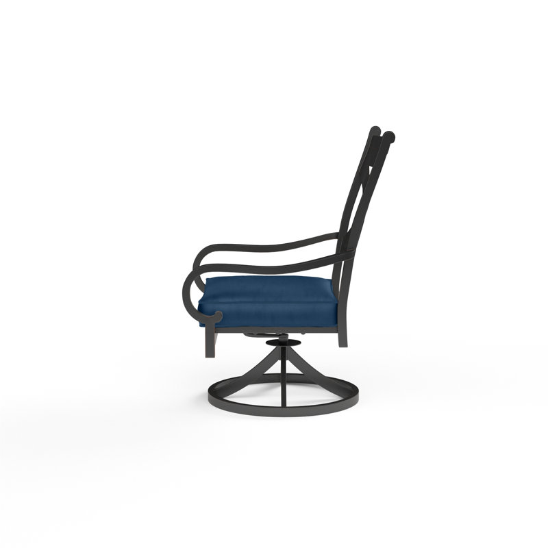 Monterey Outdoor Dining Armchair, Spectrum Indigo Sunbrella®