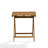 3 Piece Patio Bistro Sets Wood Table Set Contains a Square Outdoor Acacia Wood Coffee Table and 2 Folding Arm Chairs, Natural Oil