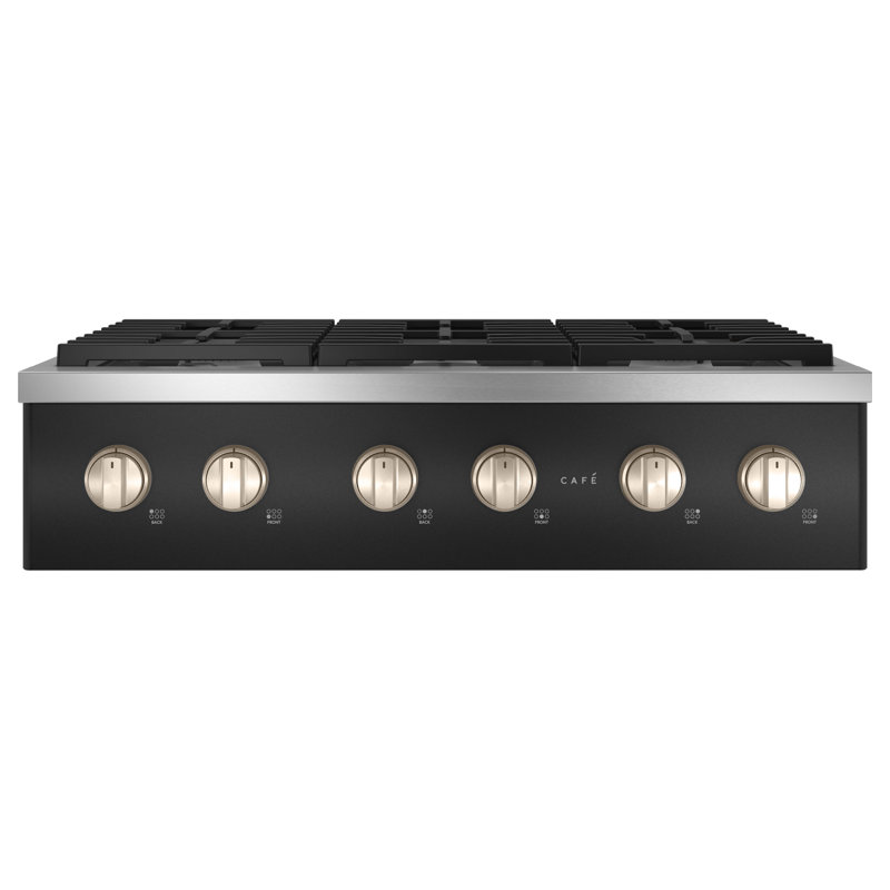 Café 36" Commercial-Style Gas Rangetop With 6 Burners (Natural Gas), Matte Black