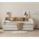 Guisselle Upholstered Twin 2 Drawers Storage Daybed with Shelf Headboard 
