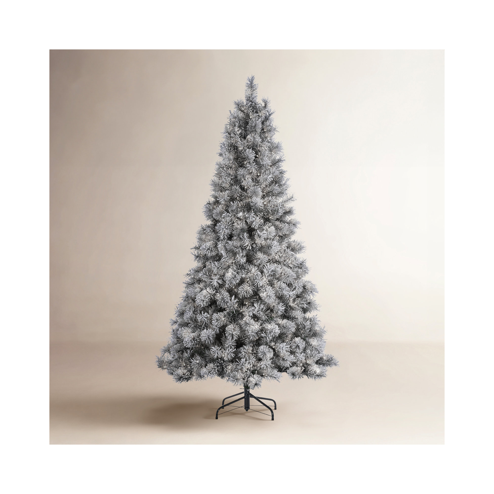 Lighted Artificial Pine Christmas Tree, 7.5'