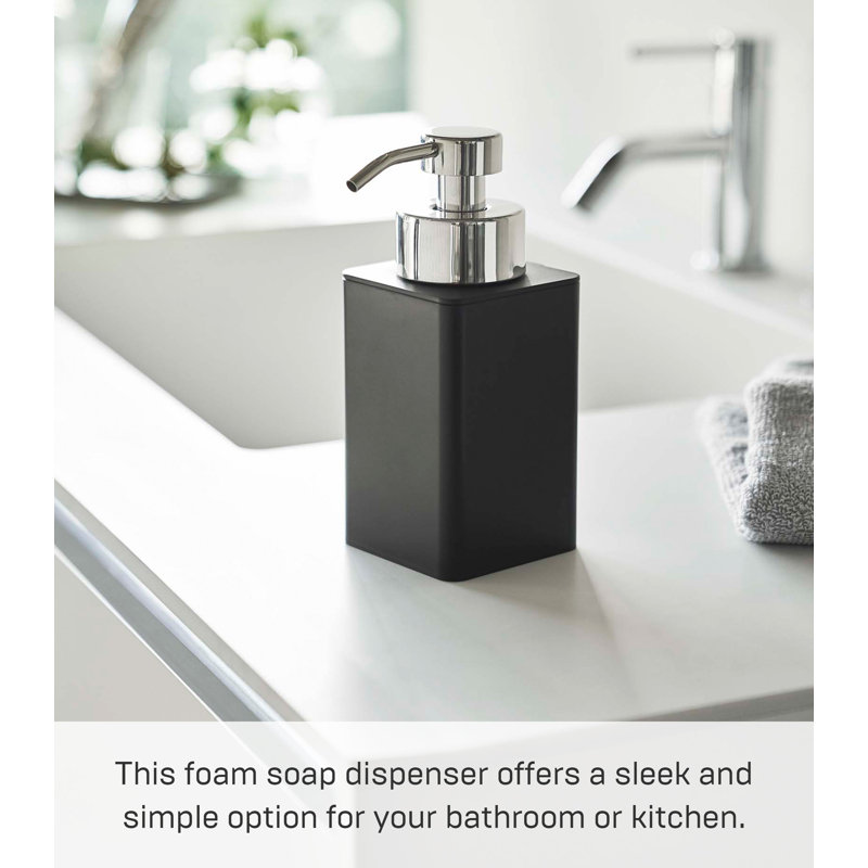 Yamazaki Black Plastic Foaming Soap Dispenser, 12.2 oz