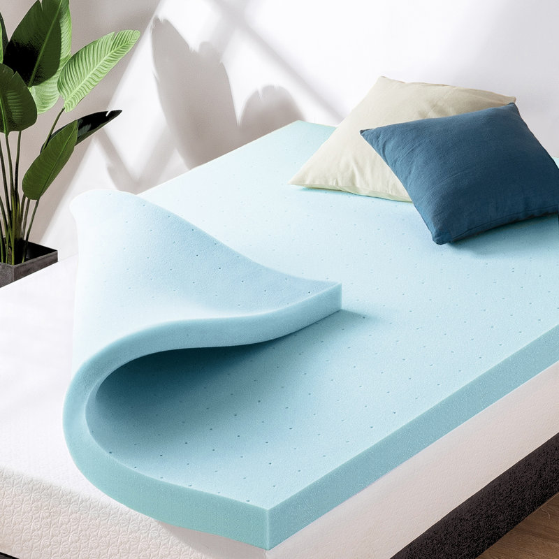 Gel Memory Foam Mattress Topper, Full / Double, 2"