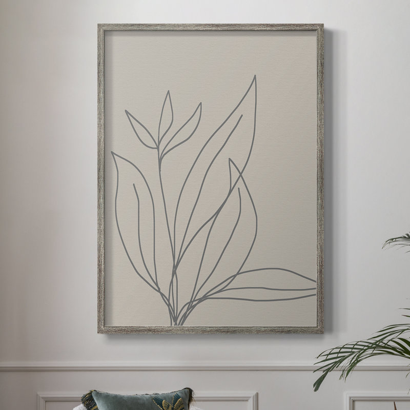 «Neutral Lines I», reproduction encadrée - bois massif, H 11 po x l 9 po