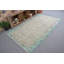 Tapis marocain, tapis rétro, tapis vert bohème, tapis turc, tapis en laine, tapis 4,9 x 8 pi