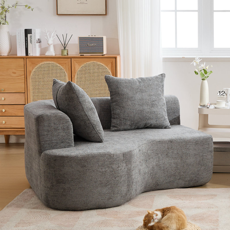 Chaise longue rembourrée incurvée sans siège requise