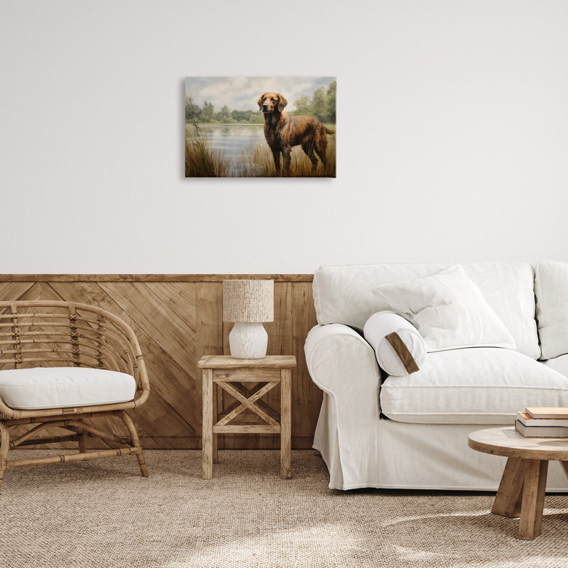 Art mural Retriever par Petal Prints Design, H 16 po x l 24 po