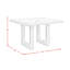 Table de comptoir carrée Latitude White Randell