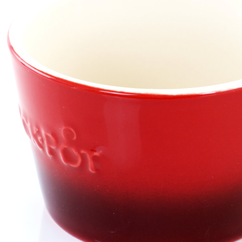 Red Stoneware 8 oz Ramekin Dish Set of 2