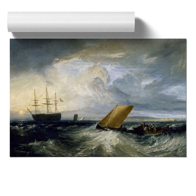 Heerness as Seen from the Nore by Joseph Mallord William Turner - Frameless Print, 30cm H x 42cm W x 0.1cm D