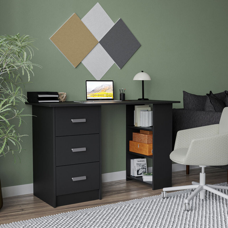 Sonnette Rectangle 49cm L Computer Table, Black
