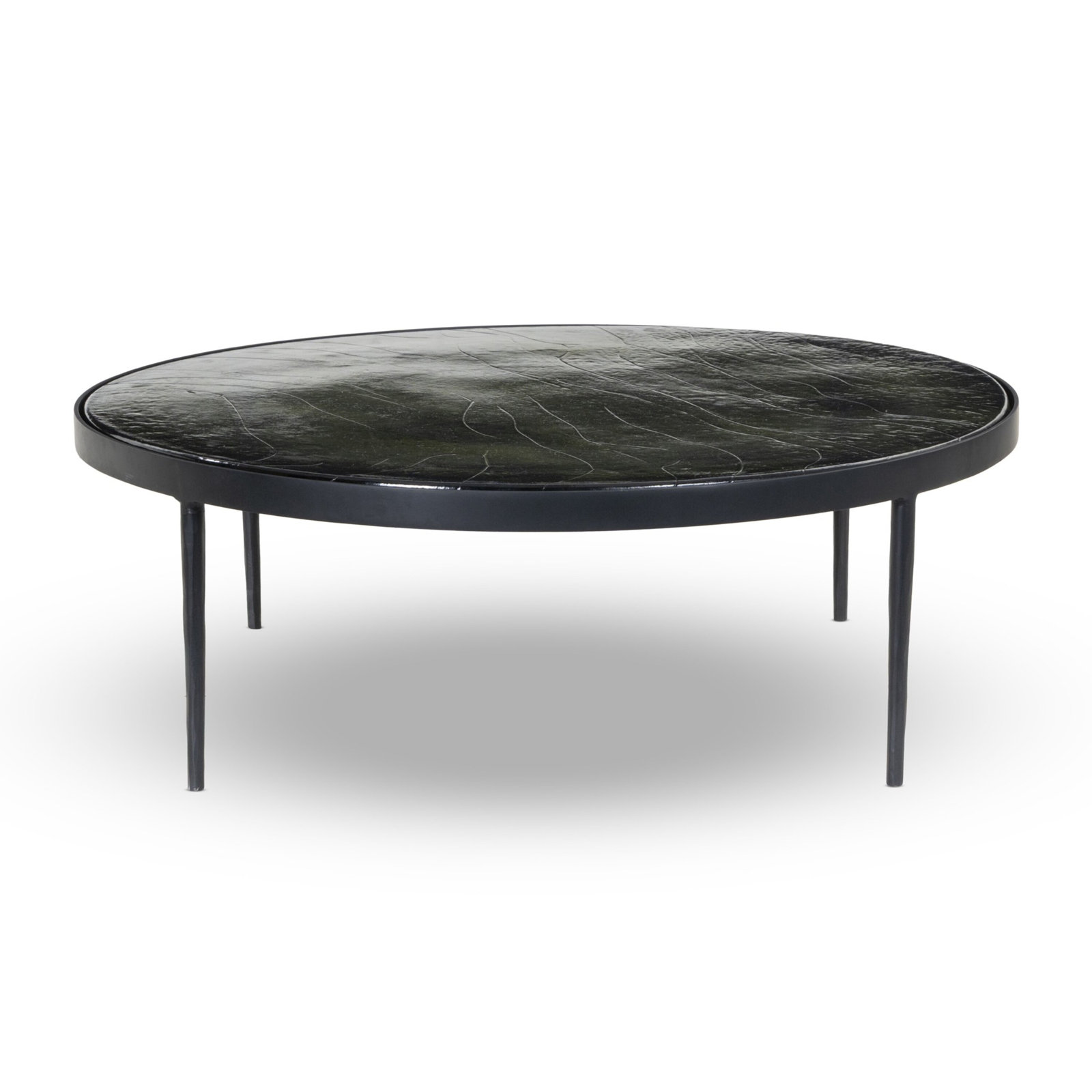 Foulks Grand Coffee Table-Moss Cast Glass, Moss Cast Glass
