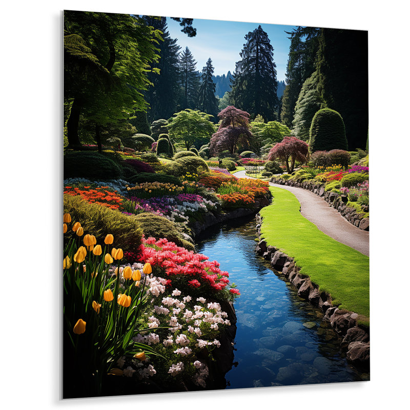 Canada Butchart Gardens II - Canada, art mural en métal, H 20 po x l 12 po x P 1 po