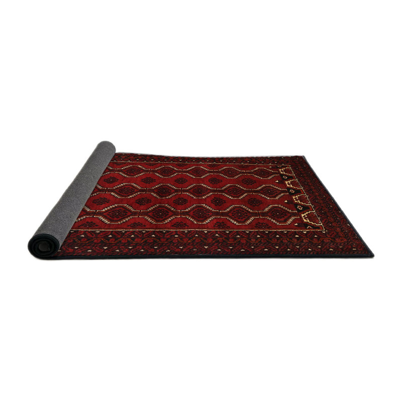 Tapis traditionnel rouge / noir Cullivan, Rond 4 pi
