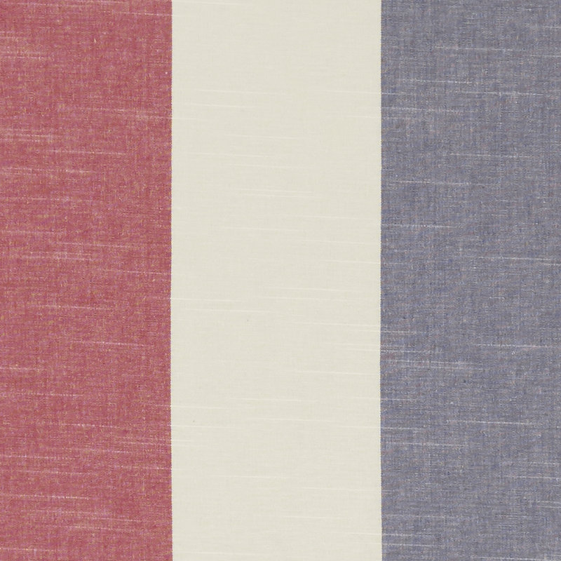 Bempton Buckton Fabric, Denim/Red
