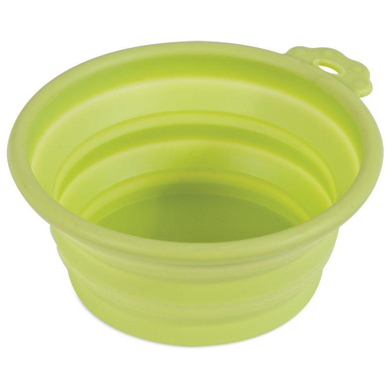 Bol de voyage rond en silicone petmate, 3"