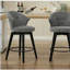 Ensemble de tabourets de bar 2 pièces, tabouret de bar rotatif, siège en velours à dossier large, convient pour un bar, un îlot de cuisine, un restaurant
