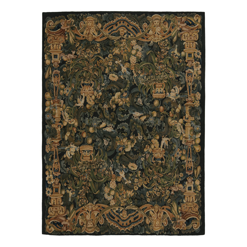One-of-a-Kind Rectangle 8’ X 11’ Hand Knotted Area Rug