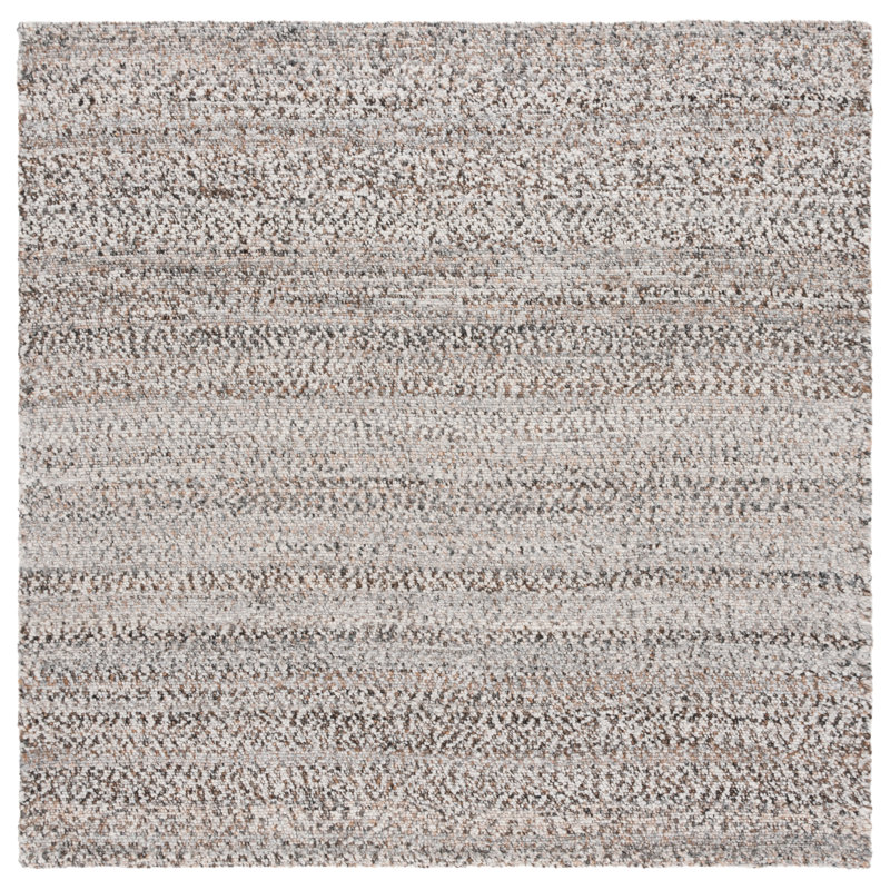 Attaway Pit Loom Pet Yarn Solid Color Rug, Square 6'