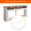 Meuble télé 60 po pour téléviseur de 70 po ou moins avec foyer électrique intelligent de 50 po, blanc-908652827