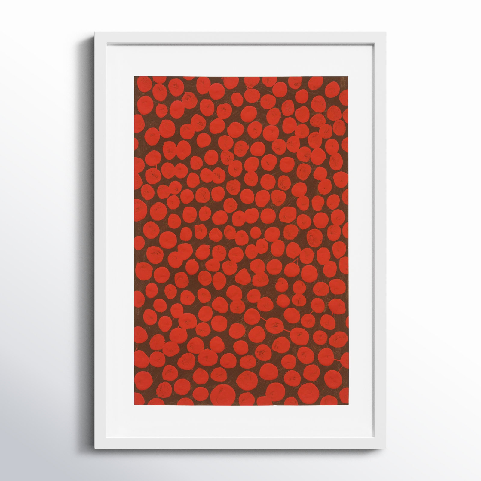 Salsa On Brown by Michela Sorrentino, White, 25" H x 17.5" W x 1.25" D