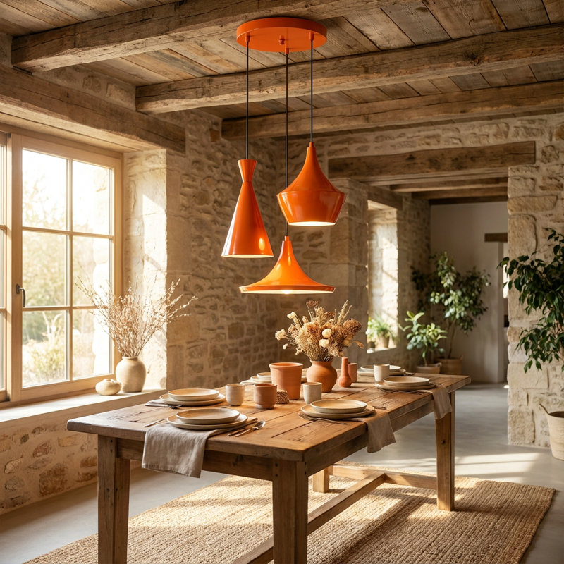Luminaire suspendu grappe géométrique 3 lumières Helena