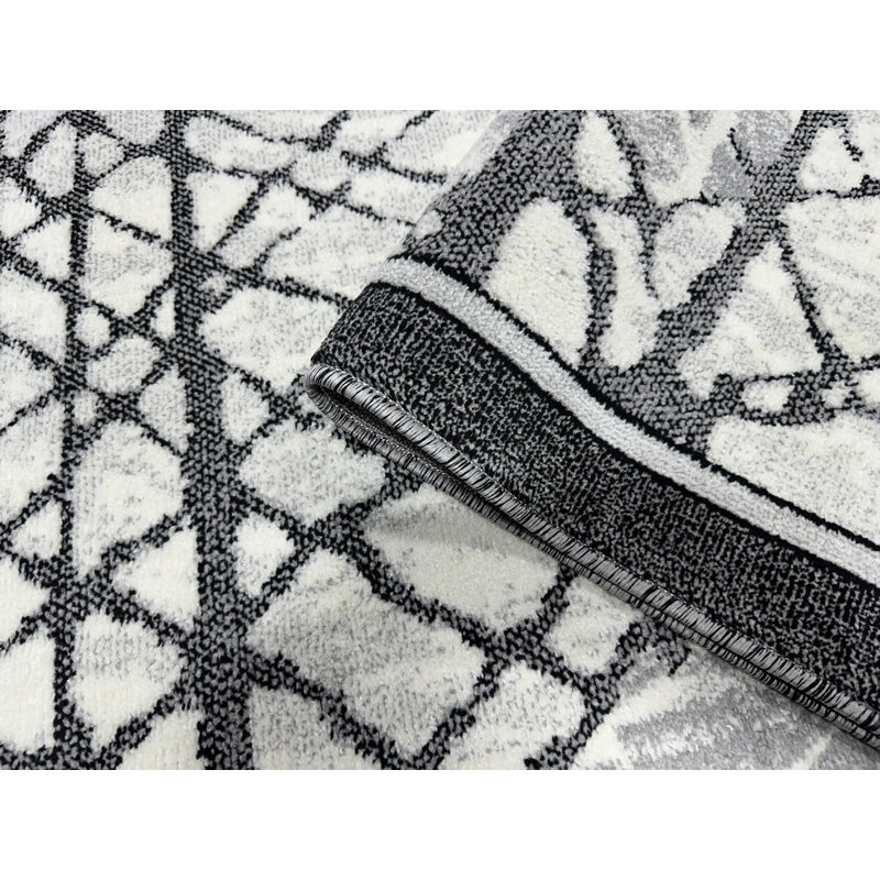 Tapis contemporain moderne abstrait 5X7 pour salon chambre à coucher