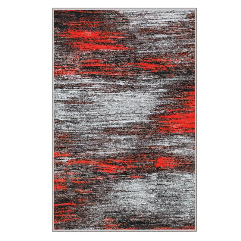 Tapis de qualité supérieure imprimé en 3D, 5,2 x 7,5 pieds, 100% polyester, 650 g / m² | Antibactérien, envers antidérapant en PVC, lavable à la machine | Idéal pour le salon, la chambre à coucher et la maison, hauteur des poils doux: 0,3 po