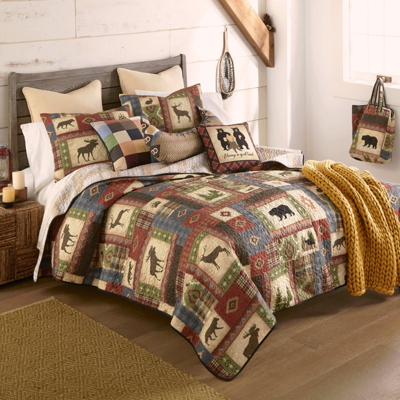 Ensemble de courtepointe «Your Lifestyle» par Donna Sharp Forest Grove, Courtepointe grand + 2 couvre-oreillers standard