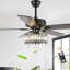 Ventilateur de plafond en cristal 52 po Baringer-1289525962