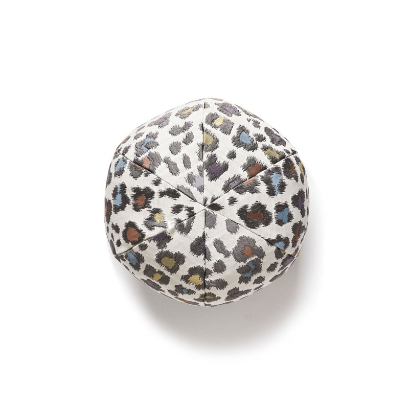 Rosette Circular Pillow Cover & Insert, Haze