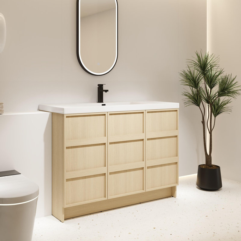 Meuble-lavabo sur pied 48 po avec lavabo en résine, 48"