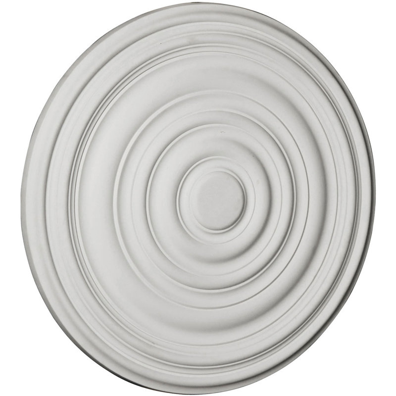 Médaillon de plafond en carton Endurathane, DE 17 3/4 po x P 1 3/8 po (pour les auvents jusqu'à 3 3/4 po), apprêté en usine