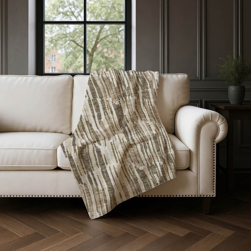 Jeté Sherpa ASB739, Moka rayé