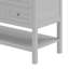 Meuble-lavabo double avec plateau en marbre