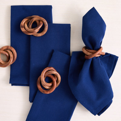  Wood Ring Napkin Set/4